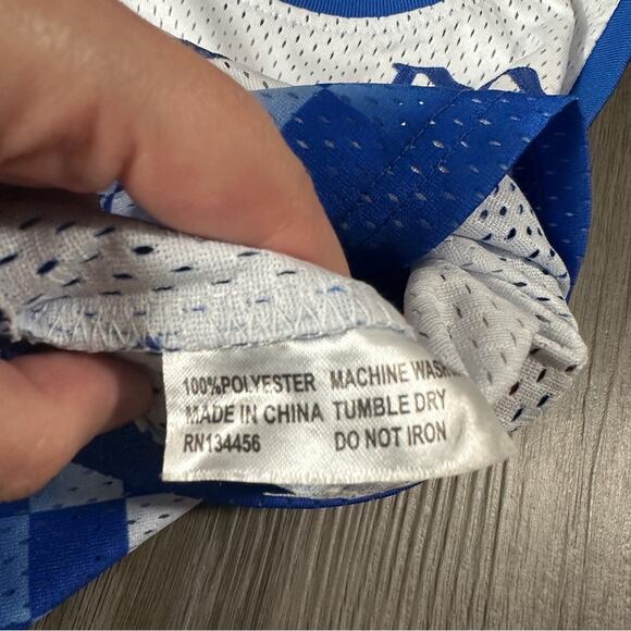 Headgear Classics Nipsey Crenshaw Hussle 60 Blue & White Cropped Jersey Size XS - Picture 4 of 6